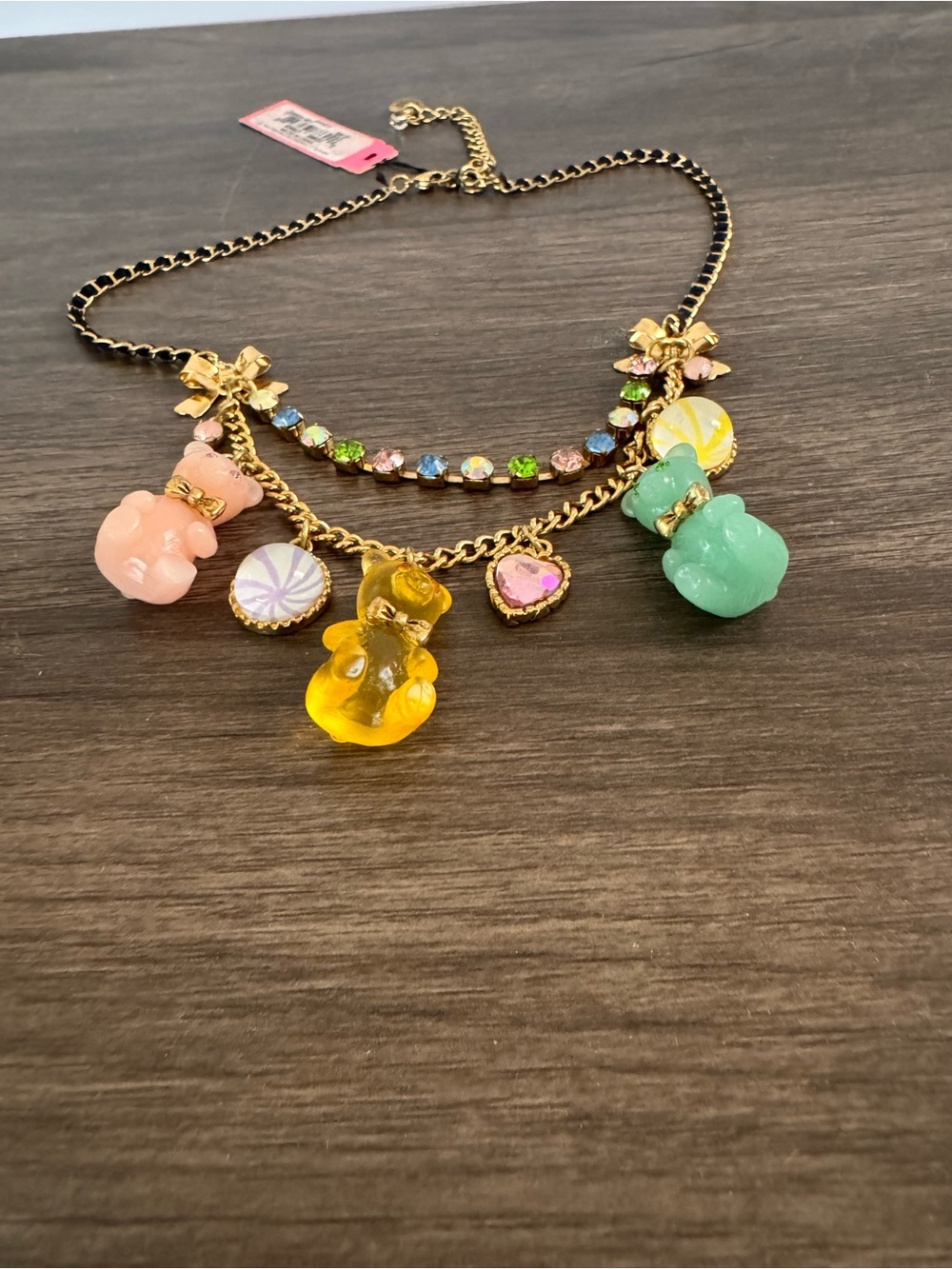 Betsey Johnson Gummy Bear Necklace & Earrings Set NWT Candy Charm Jewelry - Picture 10 of 12